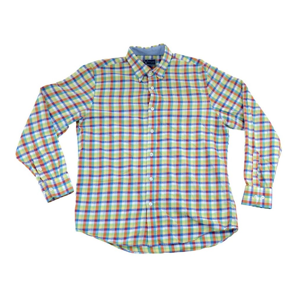 Vineyard Place Men's‎ Size Large Plaid Long Sleeve Multicolor